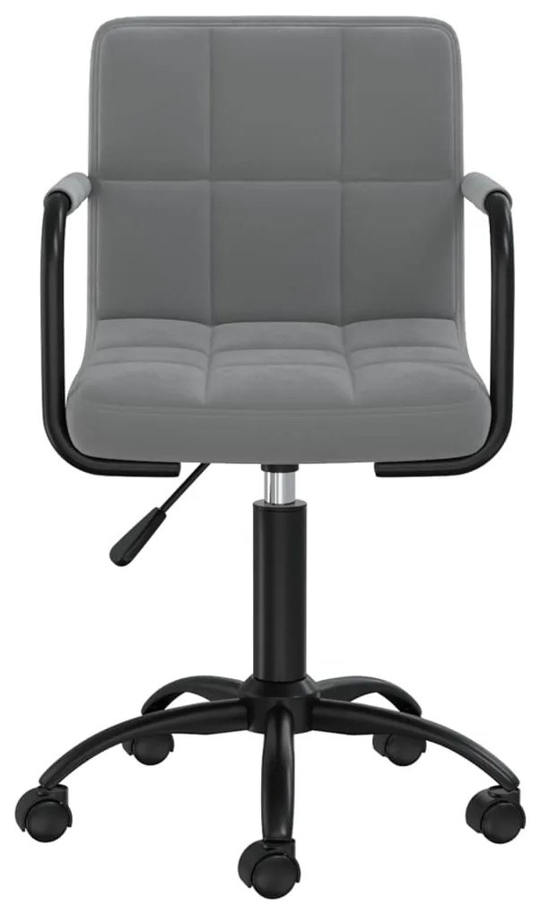 Cadeiras de jantar giratórias 2 pcs veludo cinzento-escuro