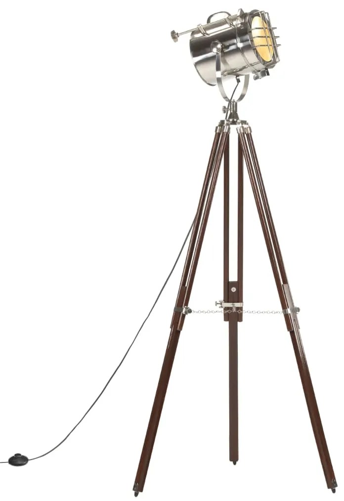 vidaXL Candeeiro de chão tripé 180 cm madeira de mangueira maciça