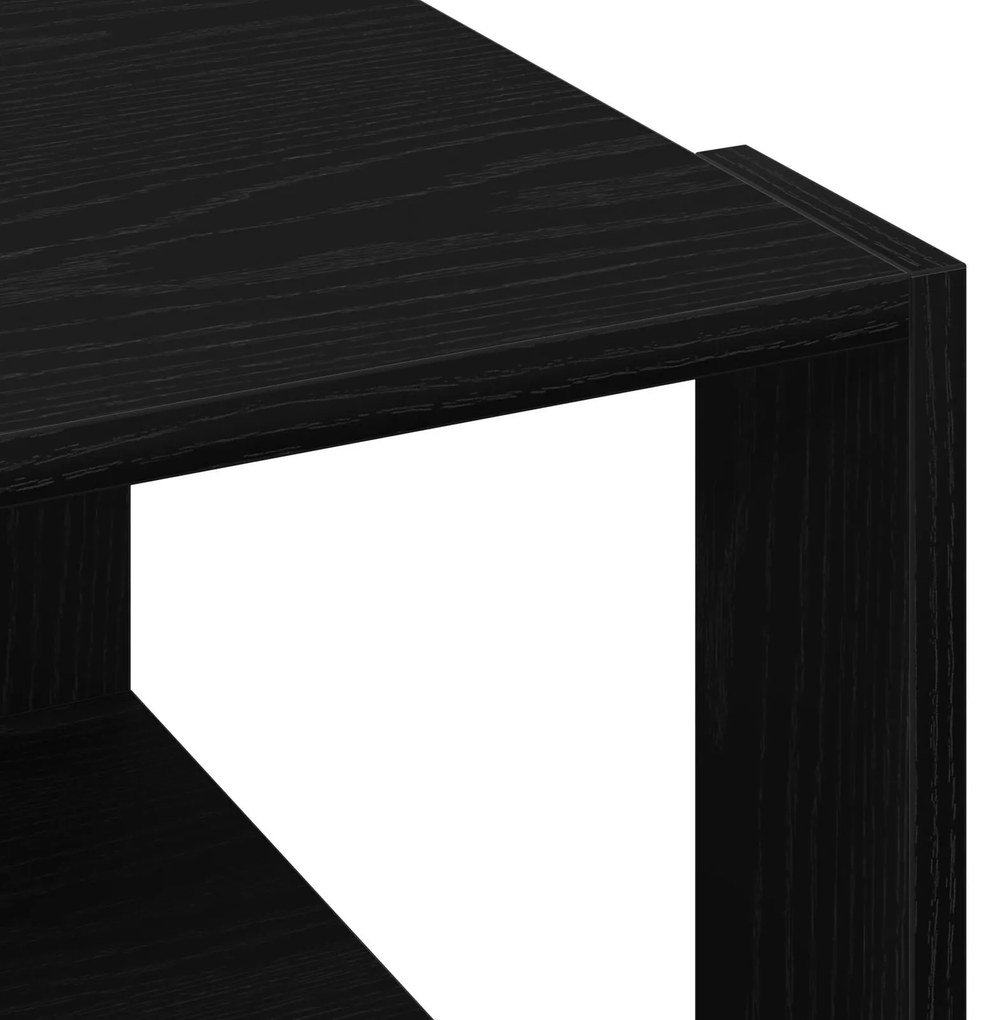 Mesa de Centro vidaXL Preta em Carvalho 85x55x31 cm em Madeira Derivad
