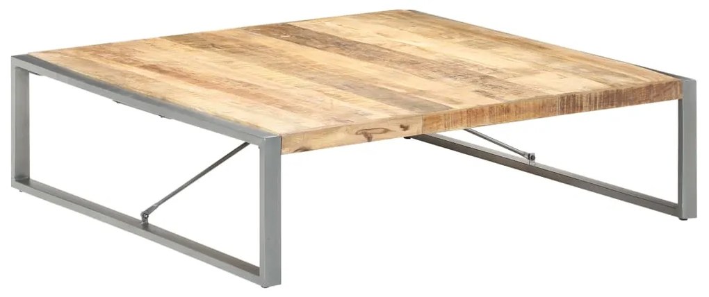 Mesa de centro 140x140x40 cm madeira de mangueira áspera