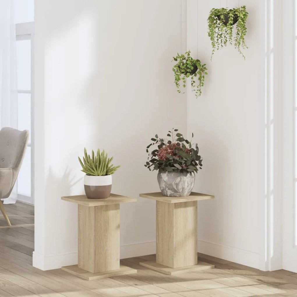 Suportes p/ plantas 2 pcs 30x30x40 cm derivados madeira