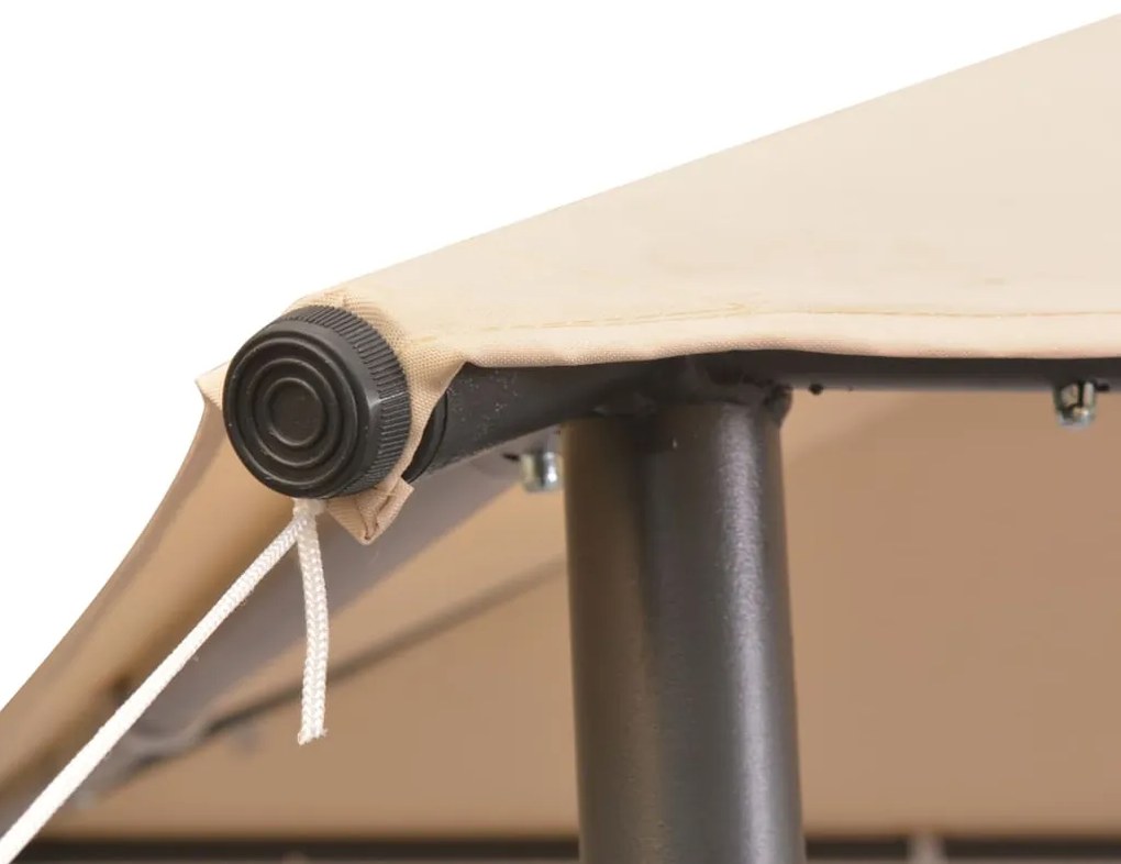 Gazebo tenda com toldo 3x3 m aço bege