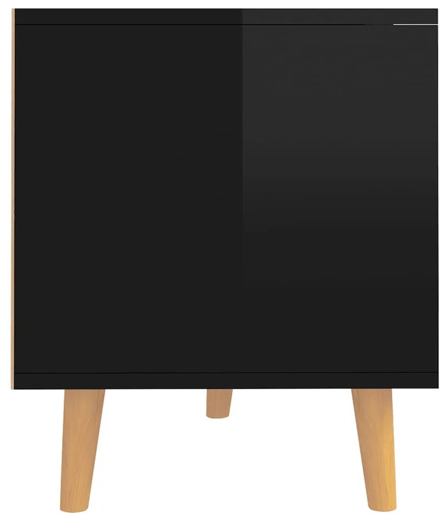 Móvel de TV 90x40x48,5 cm derivados de madeira preto brilhante