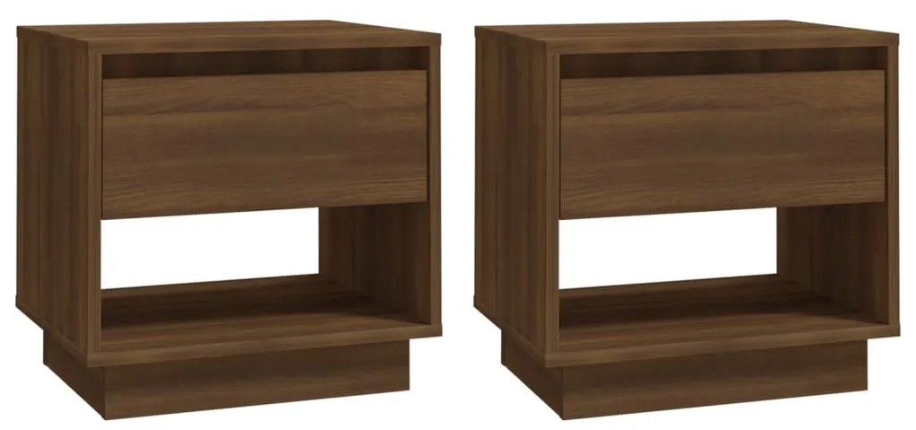 Conjunto de 2 Mesinhas de Cabeceira Moura - Nogueira - Design Nórdico