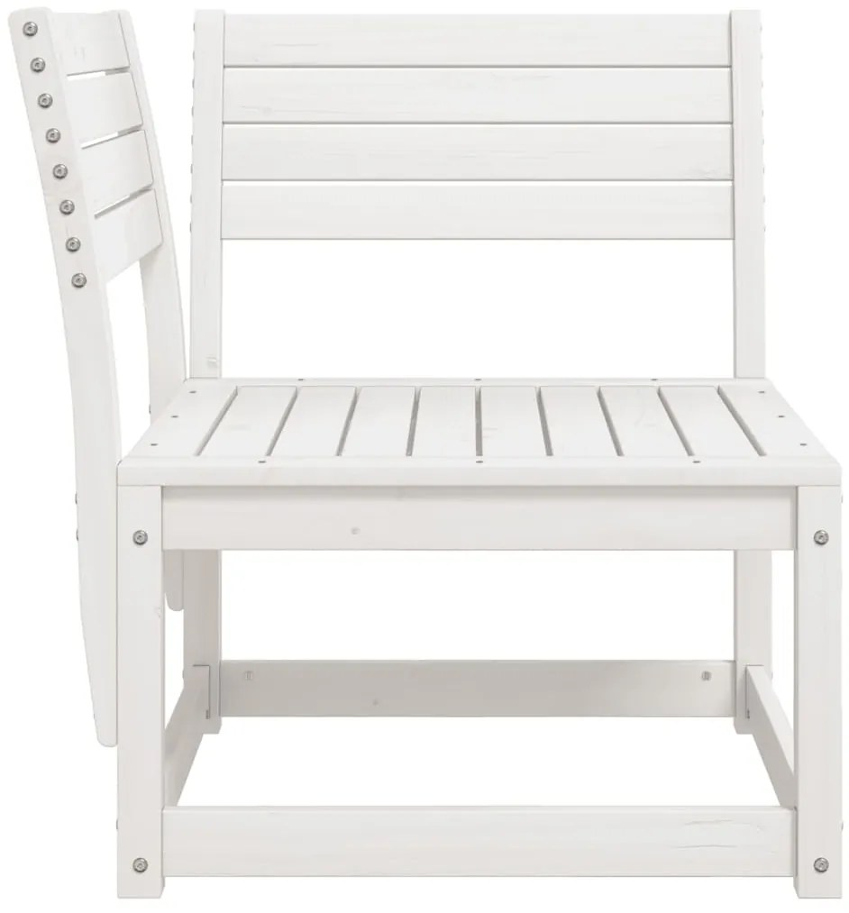 Sofá de canto para jardim 73x73x78 cm pinho maciço branco