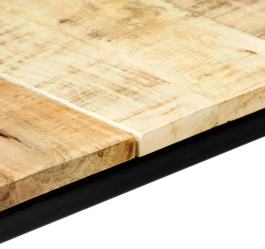 Mesa de jantar 140x70x75 cm madeira de mangueira maciça áspera
