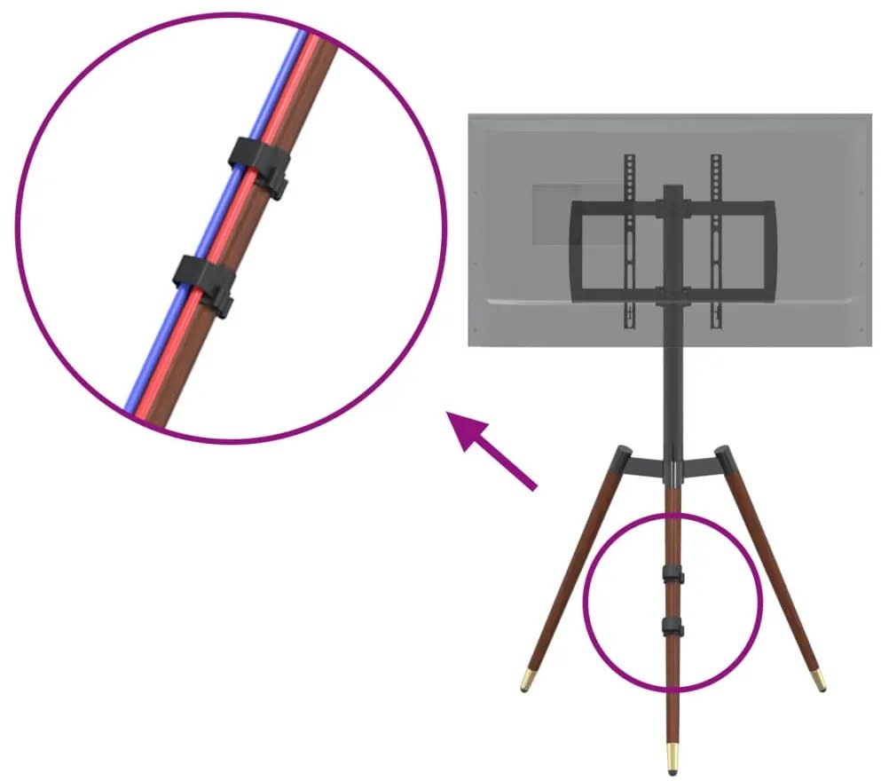Suporte tripé p/ TV ecrãs de 37-65" Max VESA 400x400 mm 40kg