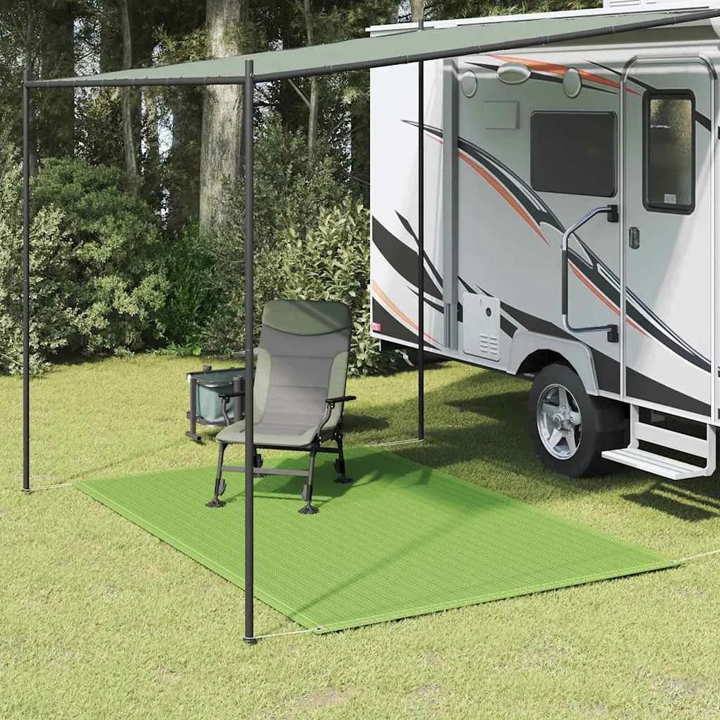 vidaXL Tapete de campismo para tenda 200x300 cm PEAD verde-claro