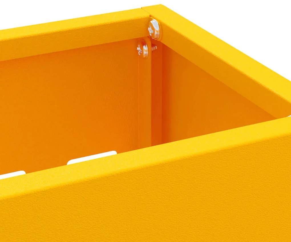 Suporte de Guarda-Chuva Amarelo Mostarda , 28x12x41 cm, Aço