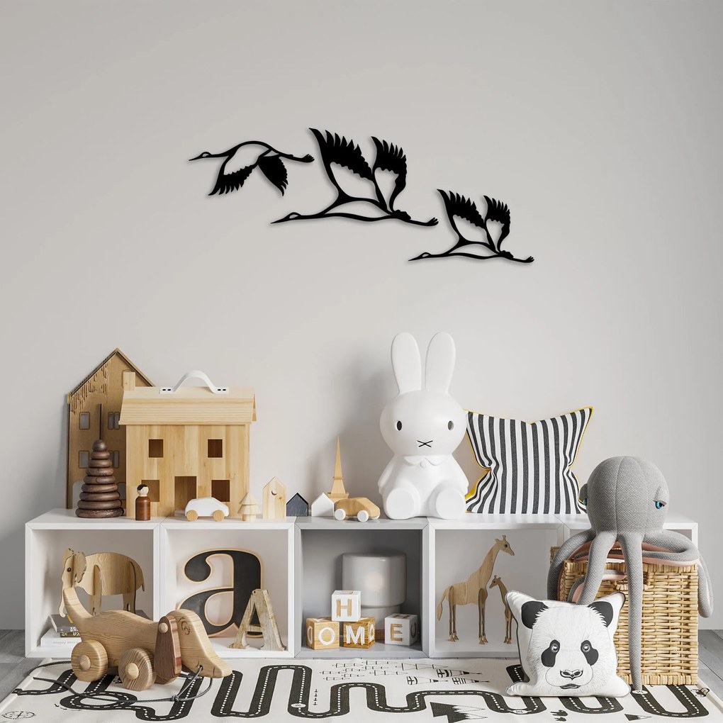 Acessório Decorativo de Parede Storks – Preto – Tamanhos: 12x29 cm, 22