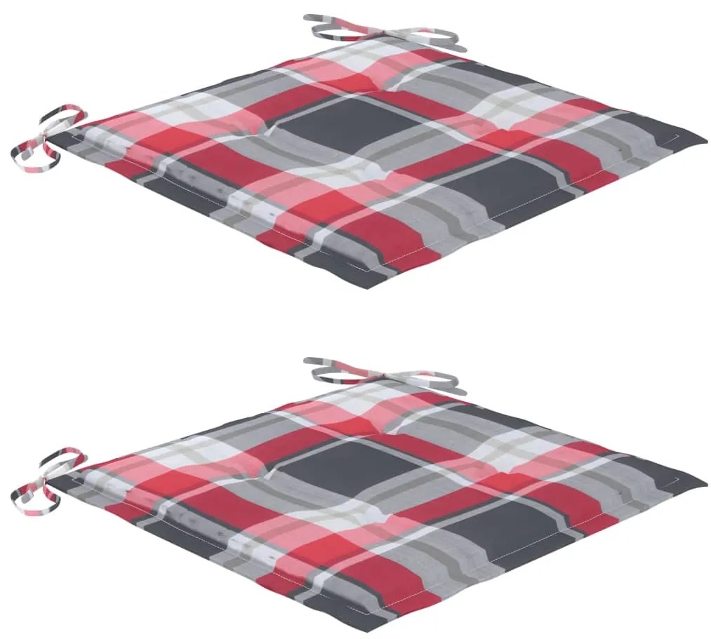 Cadeiras de jardim com almofadões 2 pcs acácia maciça