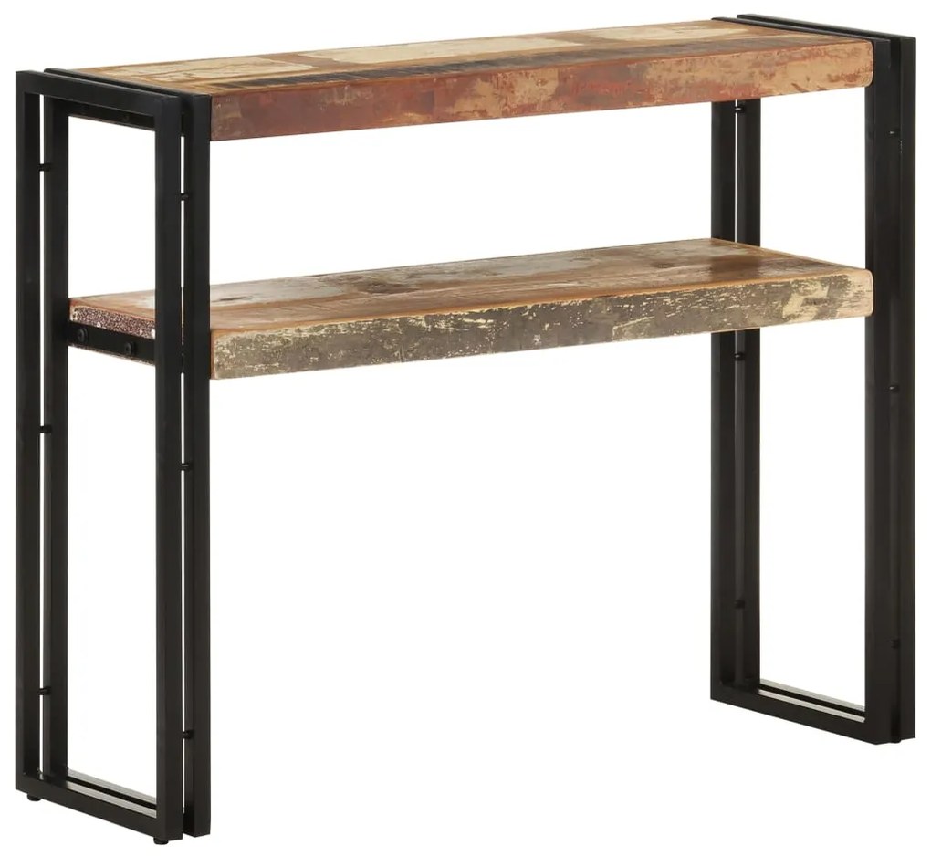 Mesa consola 90x30x75 cm madeira recuperada maciça