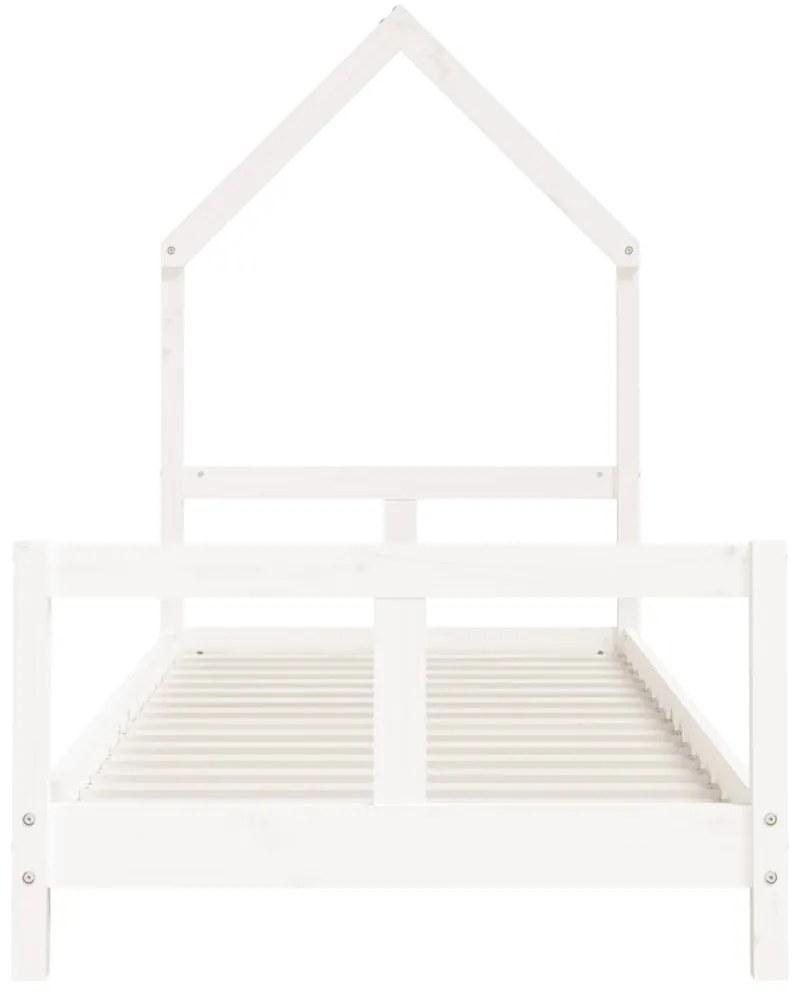 Estrutura de cama infantil 80x200 cm pinho maciço branco