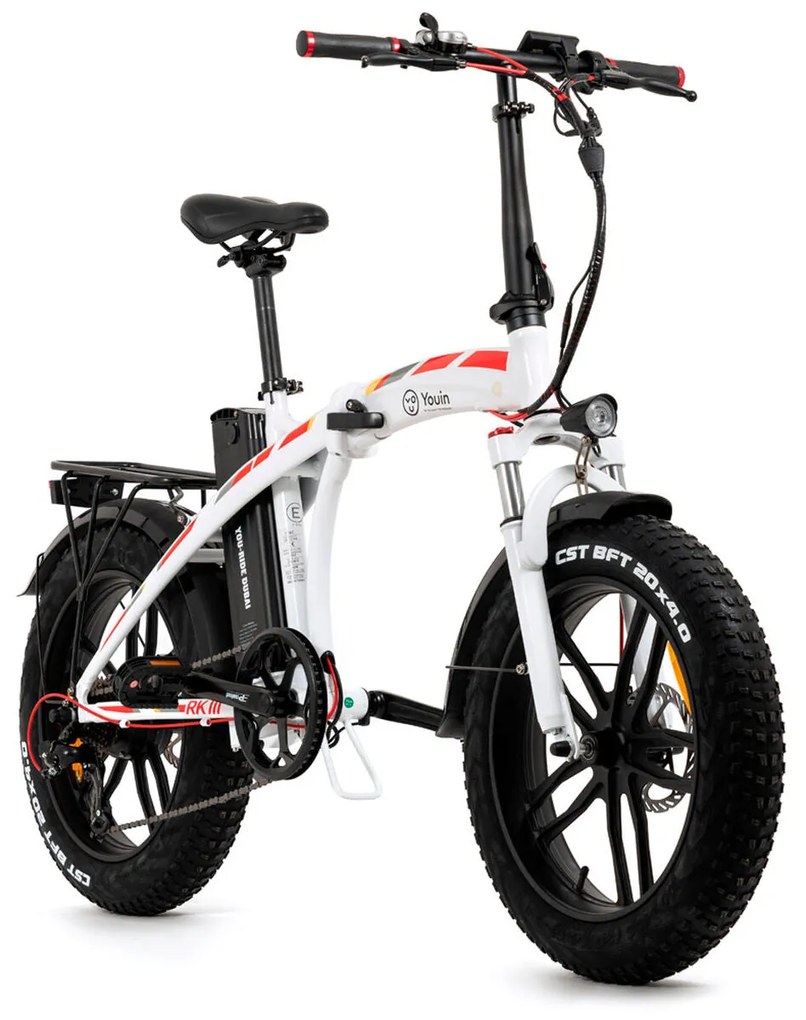 Bicicleta Elétrica Youin BK1600W DUBAI Branco 20" 25 km/h