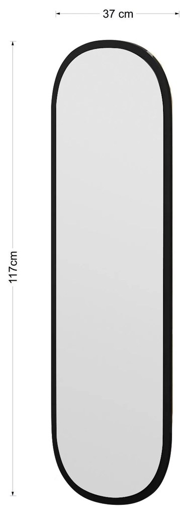 Espelho Magnum – Preto – 40 cm x 120 cm