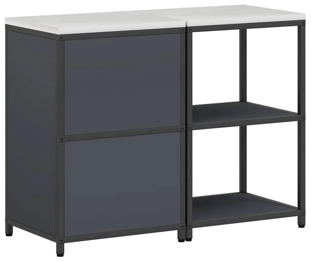 Conjunto de Armazenamento de Cozinha 2 pcs Cinzento-escuro