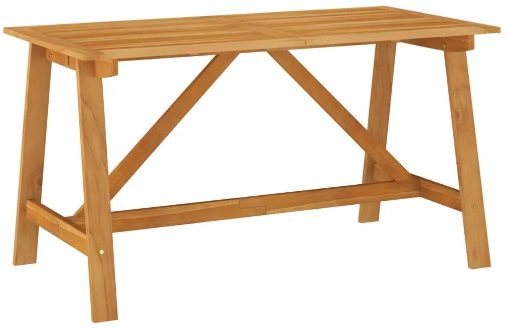 312406 vidaXL Mesa de jantar p/ jardim 140x70x73,5cm madeira de acácia maciça