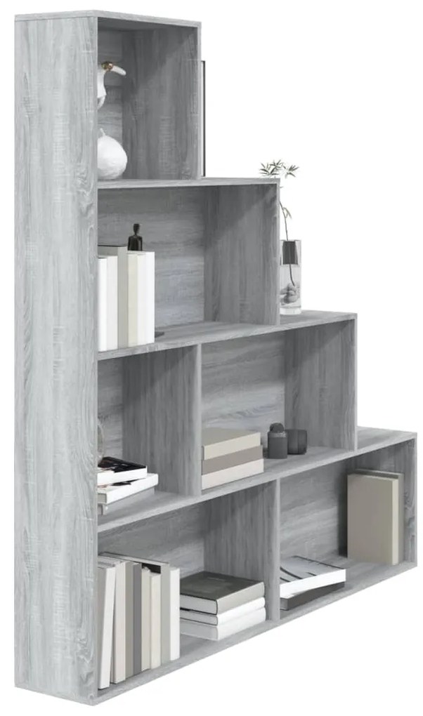 Estante 155x24x160 cm cinzento sonoma