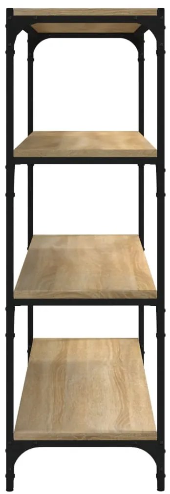 Estante 100x33x100 cm derivados madeira e aço carvalho sonoma