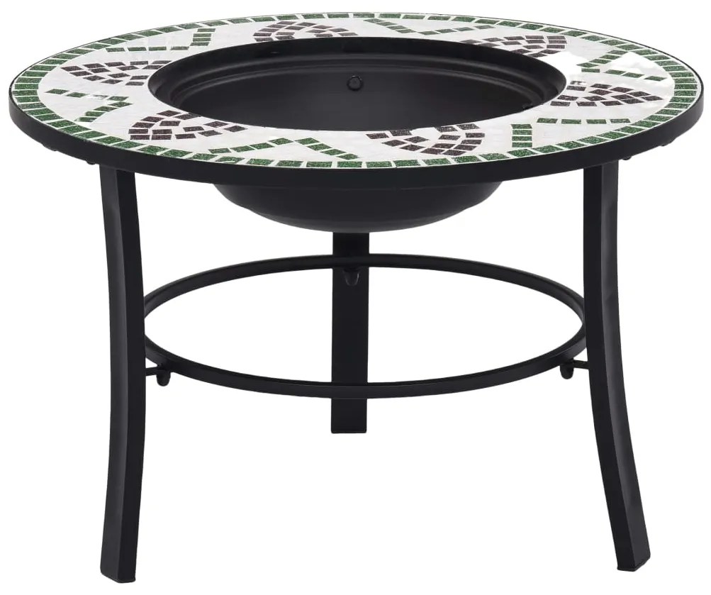 Braseira em mosaico 68 cm cerâmica verde