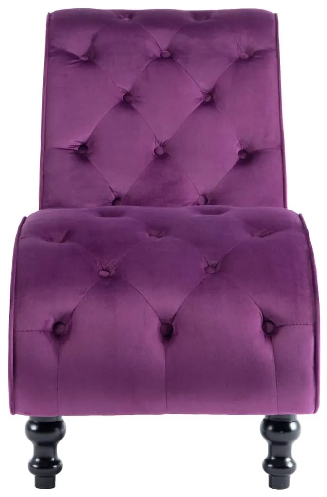 Chaise longue em veludo roxo