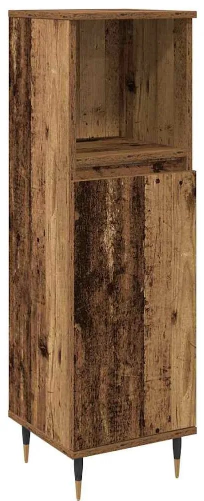 Conjunto de Móveis para Casa de Banho com 3 Peças de Madeira Antiga