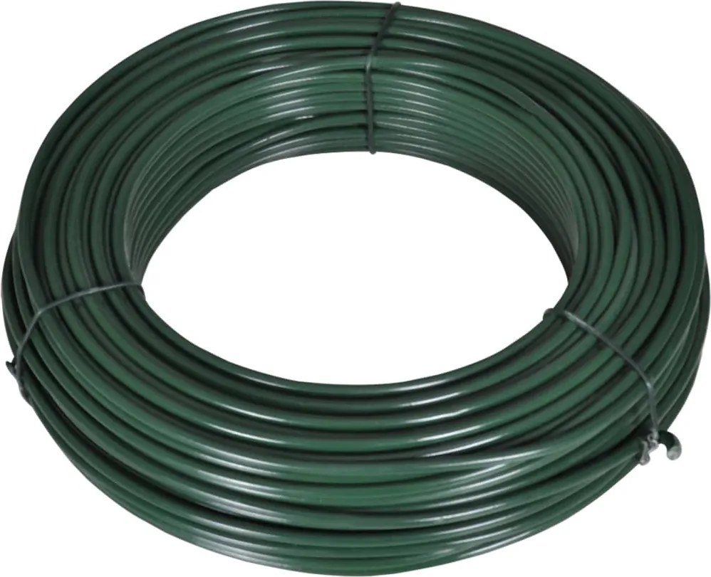 vidaXL Arame extensão cerca 80 m 2,1/3,1 mm aço verde