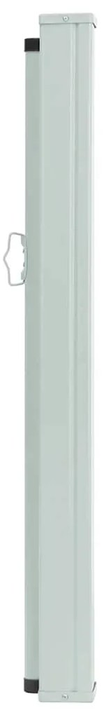 Toldo lateral retrátil para pátio 100x300 cm cinzento