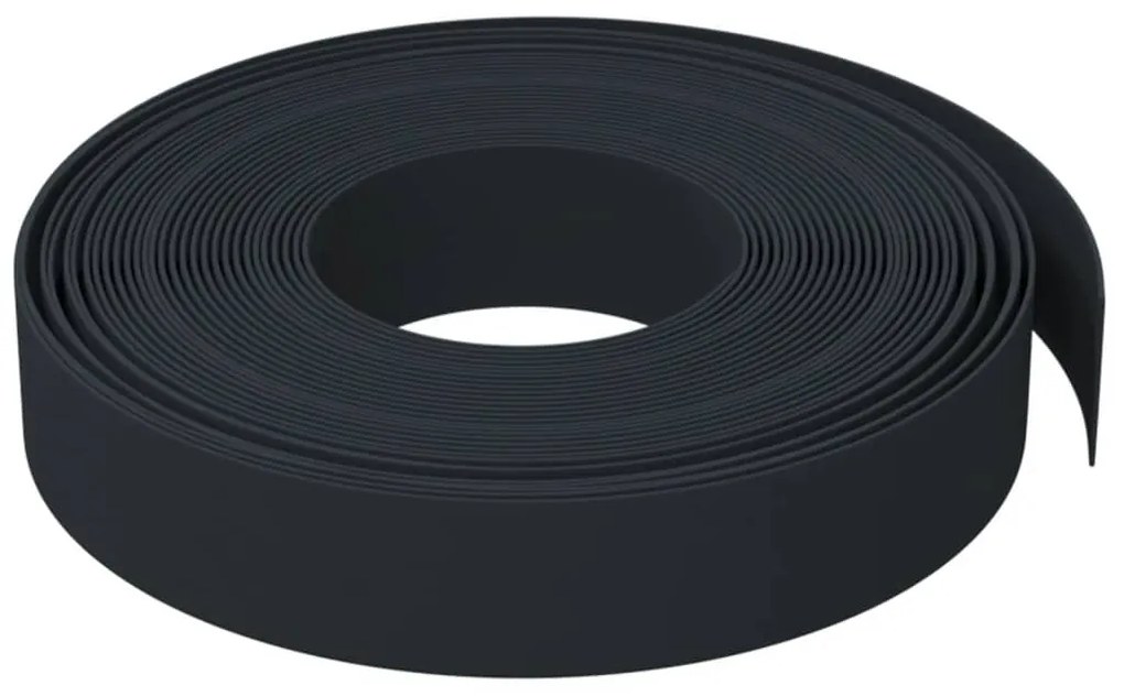 Bordas de jardim 3 pcs 10 m 10 cm polietileno preto