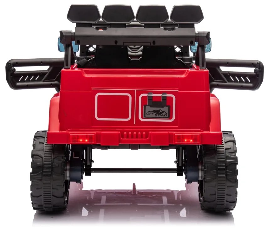 Jipe elétrico para Crianças 12V 4x4 Off-Road CLIMBER Rodas de espuma EVA, Assento Couro ecológico Vermelho