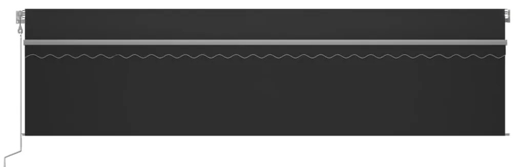 Toldo automático c/ estore/LED/sensor de vento 6x3 m antracite