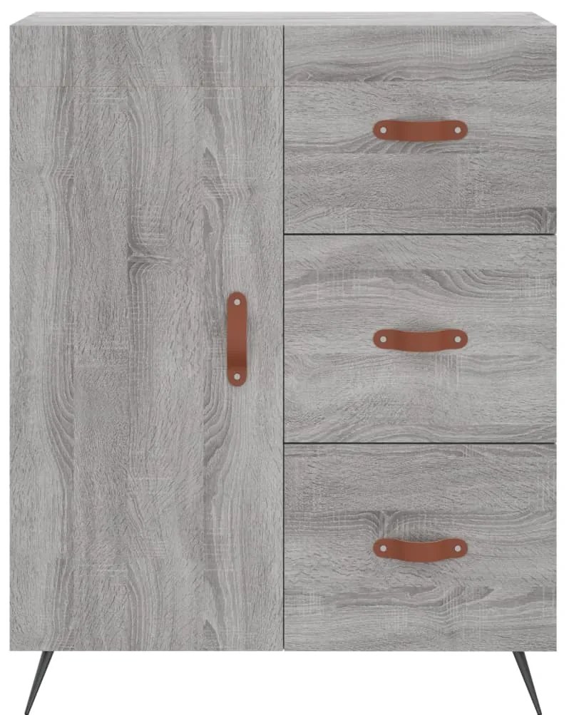 Armário alto 69,5x34x180 cm derivados de madeira sonoma cinza