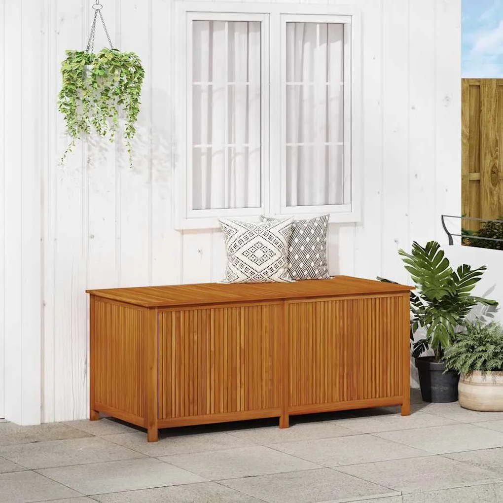 vidaXL Caixa de arrumação p/ jardim 175x80x75 cm madeira acácia maciça