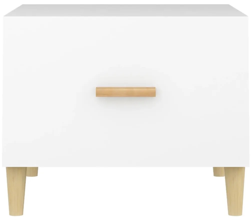 Mesas de centro 2 pcs 50x50x40 cm madeira processada branco