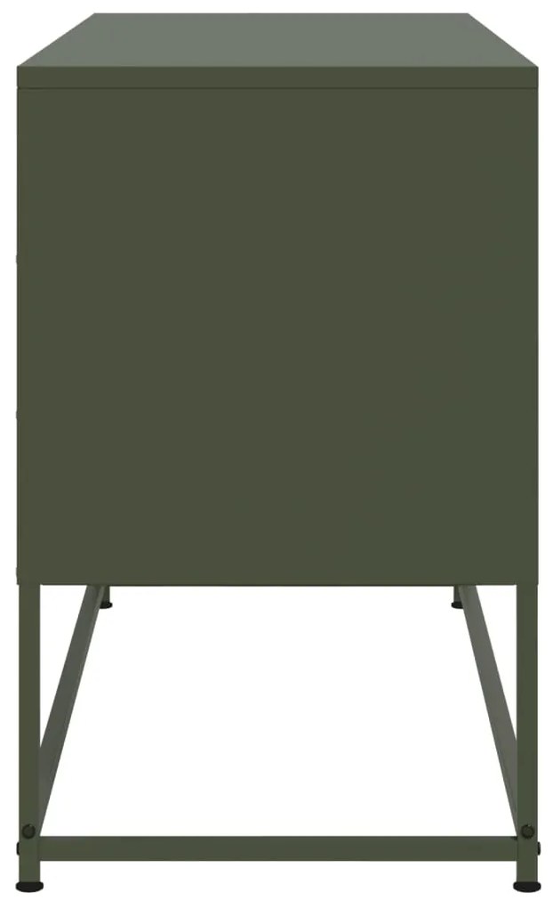Móvel de TV 100,5x39x60,5 aço verde azeitona