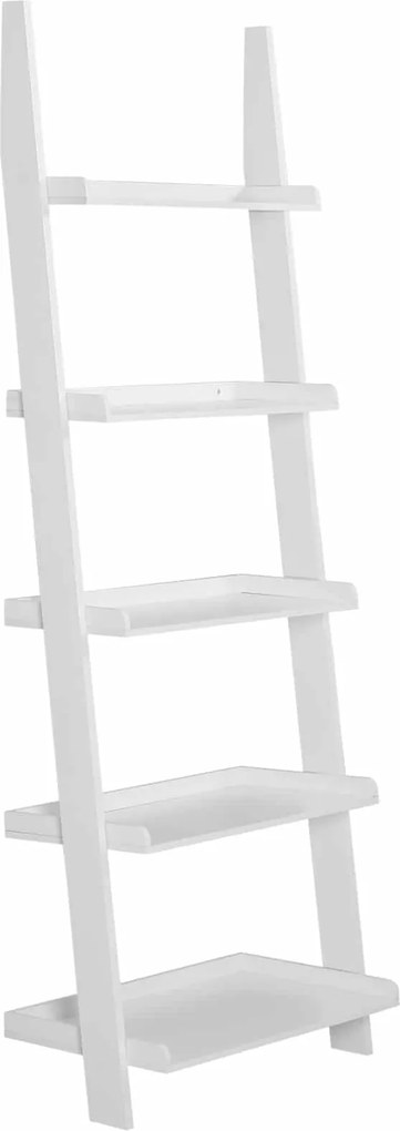Estante em forma de escada 180 x 64 x 37 cm Branco