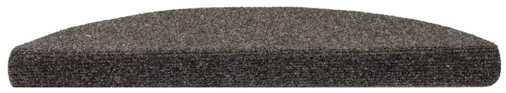 Tapetes escada autoadesivos 10 pcs 56x17x3 cm antracite