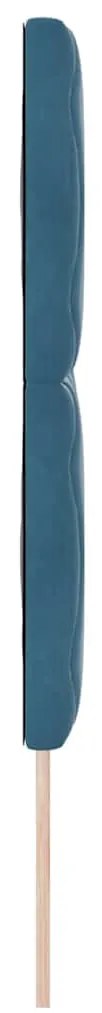 Cabeceira LED com design de blocos de diamante azul escuro, 144 cm em