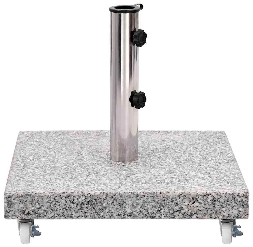 Base de guarda-sol quadrada granito 30 kg cinzento