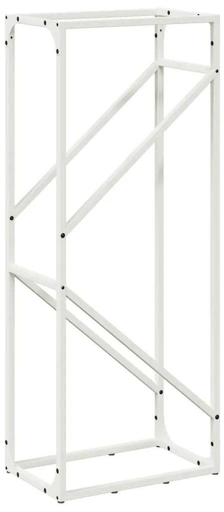 Suporte para lenha 40x25x100 cm aço laminado a frio branco