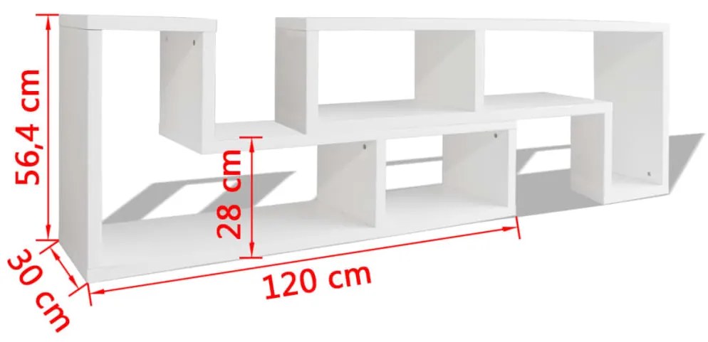 Móvel de TV duplo em forma de "L" branco