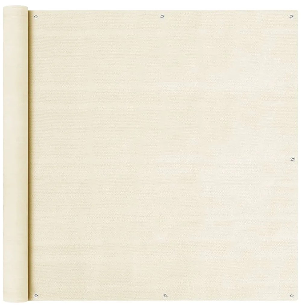 Tela de varanda 120x500 cm PEAD cor creme