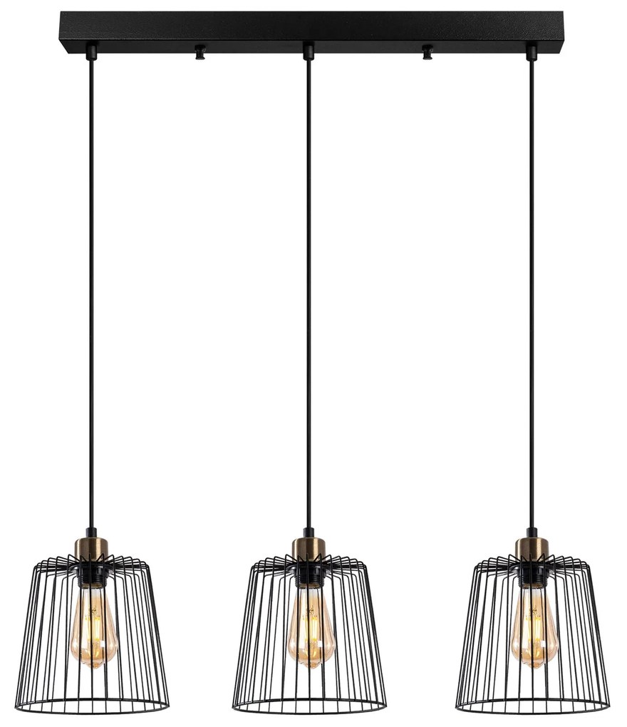 **** Candeeiro de Teto Pirlo – Preto Antigo – 68 x 16 x 114 cm
**