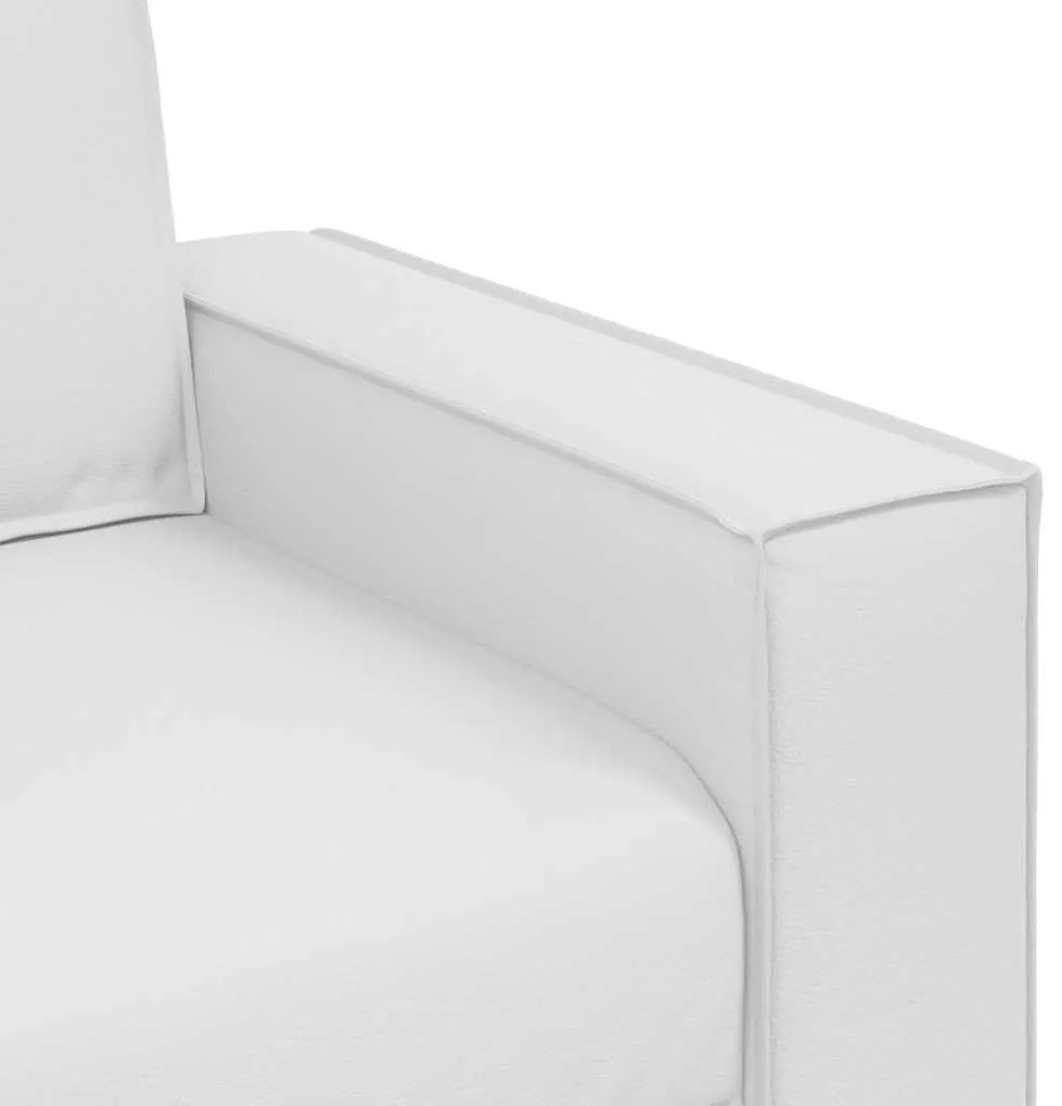 Sofá Loveseat vidaXL Branco 140 cm em Couro Sintético