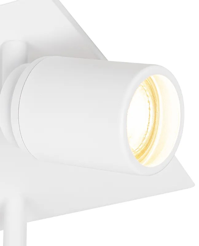 LED Foco de casa de banho inteligente branco quadrado 3 luzes IP44 incl. 3 Wifi GU10 50mm - Ducha Moderno