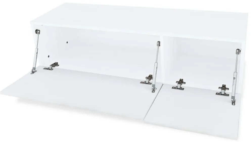 Móveis de TV em aglomerado 2 pcs 120x40x34 cm branco brilhante