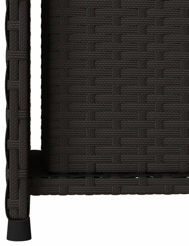 Armário de arrumação para jardim 50x55x115 cm vime PE preto