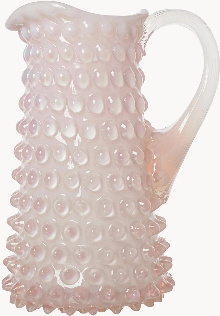 Jarro de leite artesanal Opaline Eiffel Hobnail