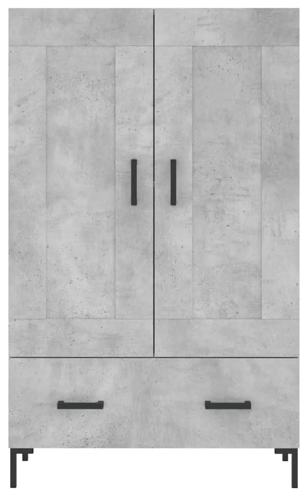 Aparador alto 69,5x31x115 cm derivados de madeira cinza-cimento