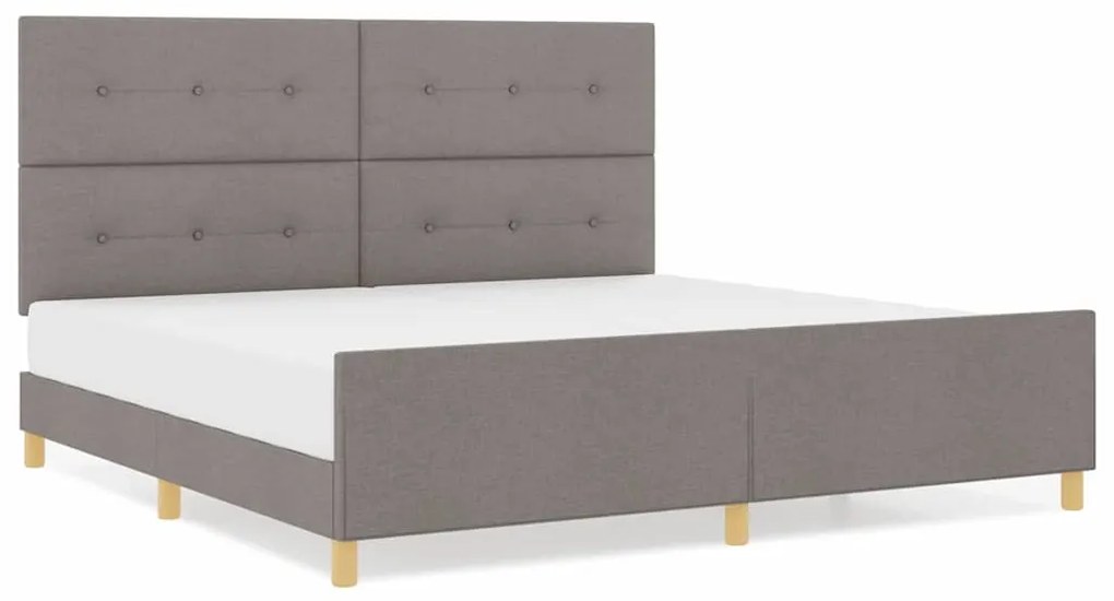 Cama Taupe vidaXL 200x200 cm em Tecido
